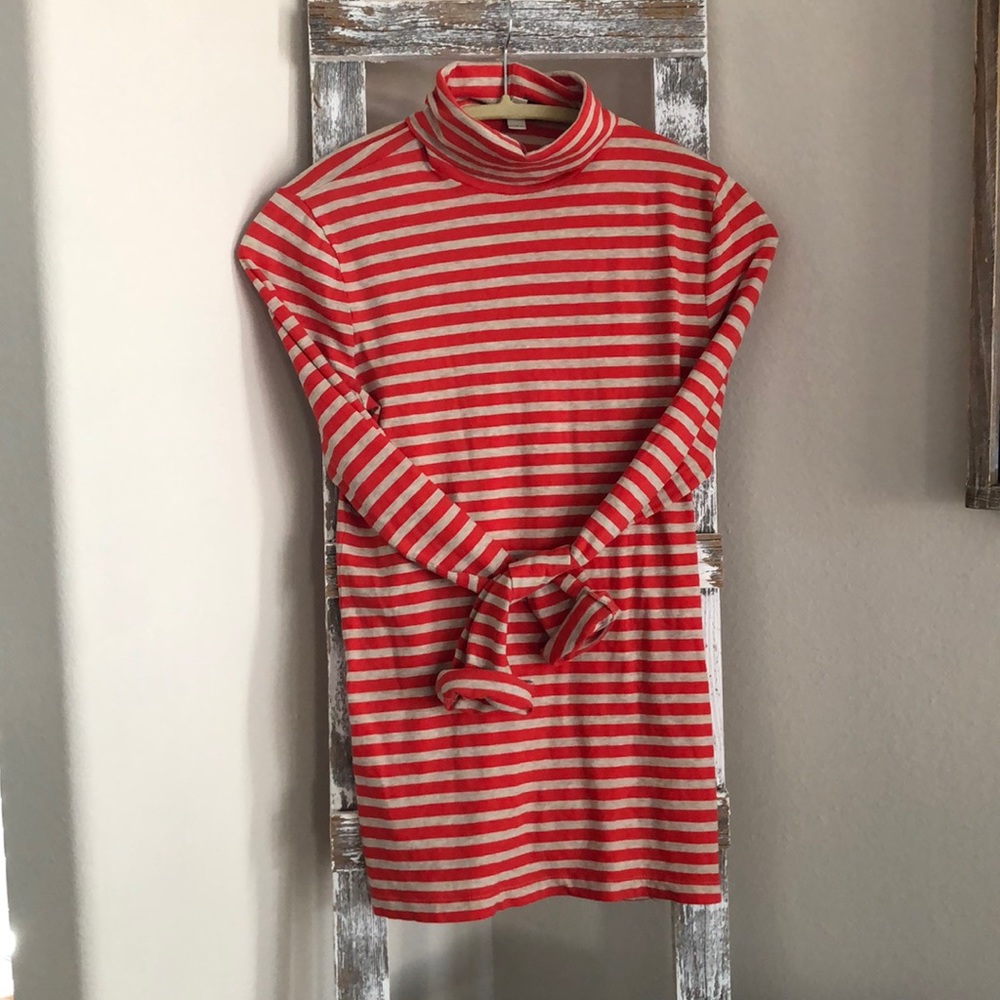 J. Crew Stripe Turtleneck Knit Top